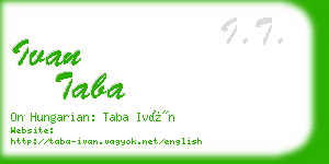 ivan taba business card